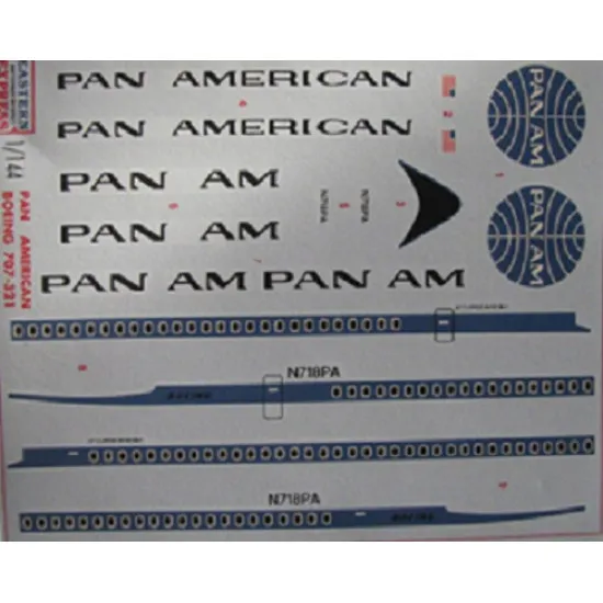 BSmodelle 144082 - 1/144 Boeing 707 Pan Am decal aircraft model plastic scale