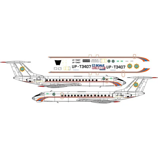 BSmodelle 144286 - 1/144 Tupolev Tu-134 Kazakhstan resque service decal scale