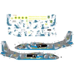 BSmodelle 14400255 - 1/144 Antonov An-26 05 Yellow Ukraine AF decal aircraft