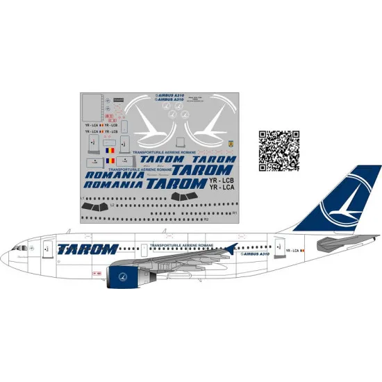 BSmodelle 144388 - 1/144 Airbus A-310 Tarom Romania decal for aircraft model kit
