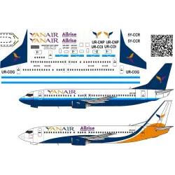 BSmodelle 144389 - 1/144 Boeing 737 -400 Yan Air decal for aircraft model kit