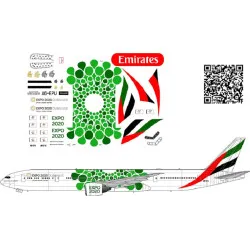 BSmodelle 144406g - 1/144 Boeing 777-300ER EXPO 2020 GREEN decal for aircraft