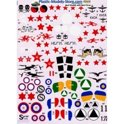DECAL 1/72 FOR NIEUPORT 17-24 FRENCH AIRCRAFT DECALS SET 1/72 PRINT SCALE 72-006