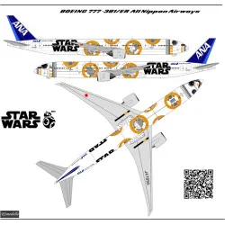 BSmodelle 144471 - 1/144 Boeing 777-300ER ANA Star Wars decal for aircraft model