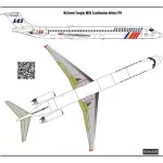 BSmodelle 144477 - 1/144 McDonnel Douglas MD81 SAS classic decal for aircraft