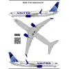 BSmodelle 144485 - 1/144 Boeing 737-800 United Airlines decal for aircraft model
