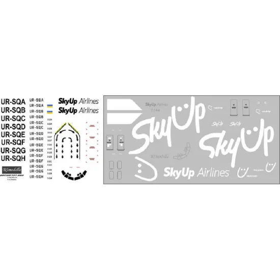 BSmodelle 144472 - 1/144 Boeing 737 Sky Up decal for aircraft model scale kit