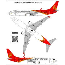 BSmodelle 144494 - 1/144 Boeing 737-800 Shenzhen Airlines decal for aircraft kit