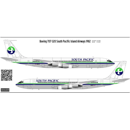 BSmodelle 144489 - 1/144 Boeing 707 SPIA decal for aircraft model scale kit