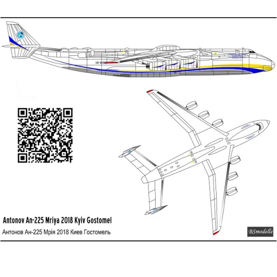 BSmodelle 1444361 - 1/144 Antonov An-225 Antonov An-225 Home colours decal model