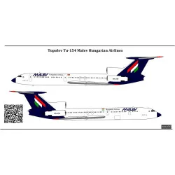 BSmodelle 144551 - 1/144 Tupolev Tu-154 Malev decal for aircraft model scale kit