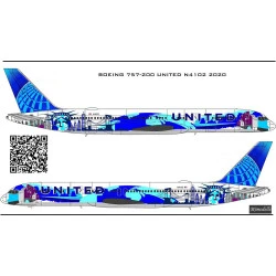 BSmodelle 144513_2 - 1/144 Boeing 757-200 United N14102 decal for aircraft model
