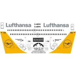 BSmodelle 100026 - 1/100 Boeing 737 Lufthansa Yellow decal for aircraft model