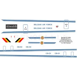BSmodelle 100031 - 1/100 Boeing 727 Belgium Air Force decal for aircraft model