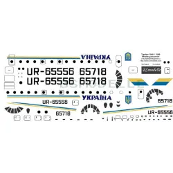 BSmodelle 100036 - 1/100 Tupolev Tu-134 Ukraine government decal for aircraft