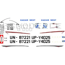 BSmodelle 100043 - 1/100 Yakovlev Yak-40 Kaz Air West decal for aircraft model