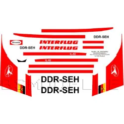 BSmodelle 100048 - 1/100 Ilyushin Il-62 INTERFLUG decal for aircraft model scale