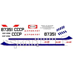 BSmodelle 100057 - 1/100 Yakovlev Yak-40 Aeroflot USSR decal for aircraft scale