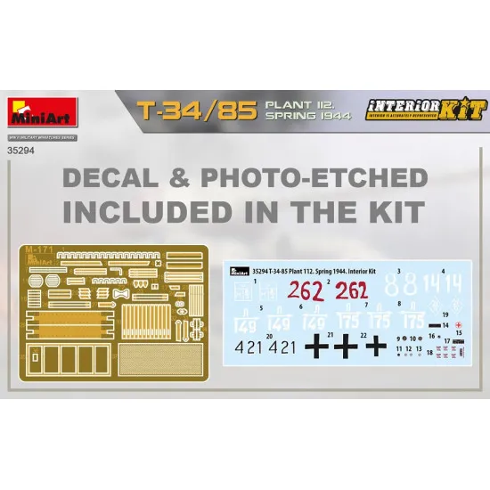 Miniart 35294 - 1/35 T-34/85 PLANT 112. SPRING 1944. INTERIOR KIT scale model