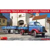 Miniart 38023 - 1/35 German Truck L1500S W/Cargo trailer scale model Miniatures
