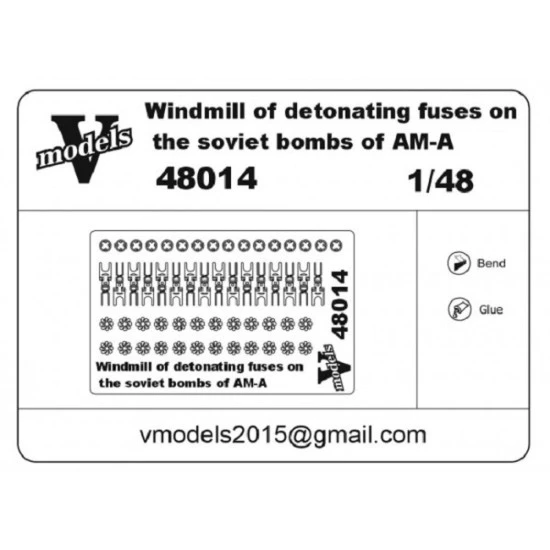 Vmodels 48014 - 1/48 Windmill of detonating fusesonthe sovietbombs of AM-A model