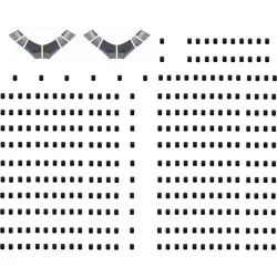 BSmodelle 100021_1 - 1/100 Boeing 747 windows decal for aircraft model scale kit