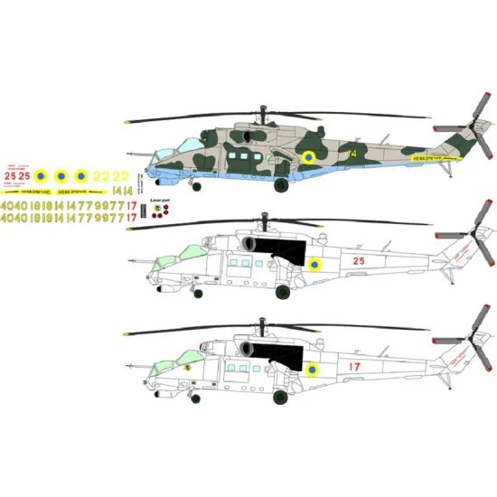 BSmodelle 48012 - 1/48 Mil Mi-24 Ukraine AF decal for aircraft model scale kit
