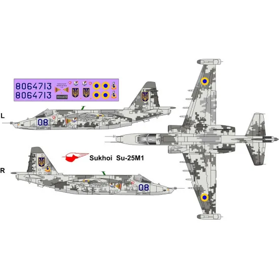 BSmodelle 00102 - 1/72 Insignia Sukhoi Su-25 Ukraine Air Force decal model kit BSmodelle 00102 - 1/72 Insignia Sukhoi Su-25 Ukraine Air Force decal model kit