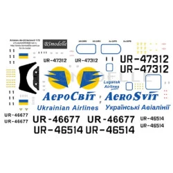 BSmodelle 72049 - 1/72 Antonov An-24 Aerosvit decal for aircraft model scale kit