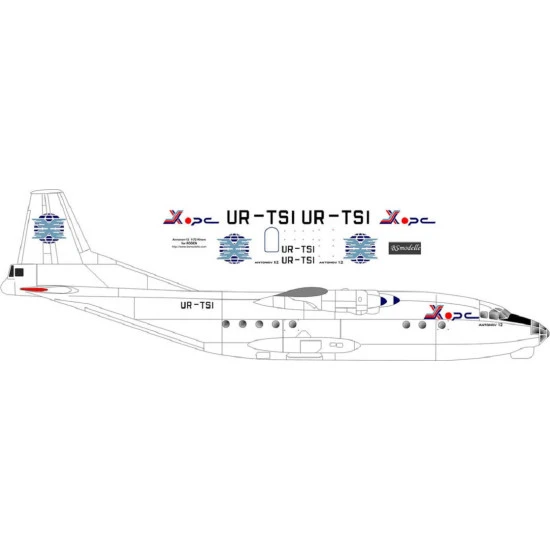 BSmodelle 720298 - 1/72 Antonov An-12 Khors aircompany decal for aircraft scale