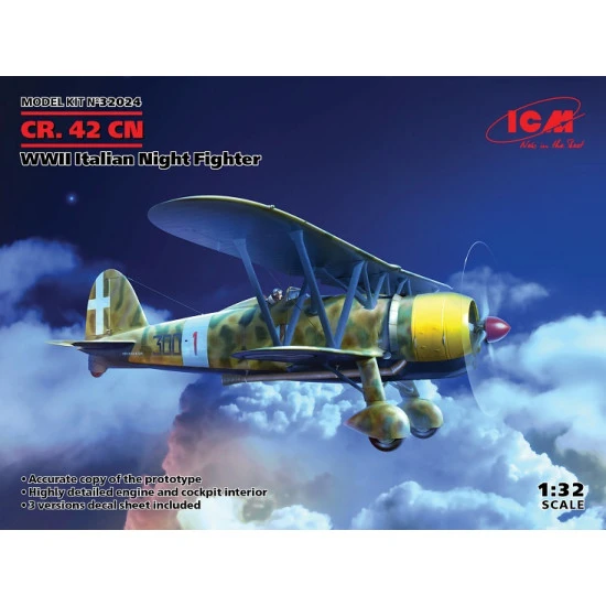 ICM 32024 - 1/32 - CR. 42CN, WWII Italian Night Fighter scale model plastic kit