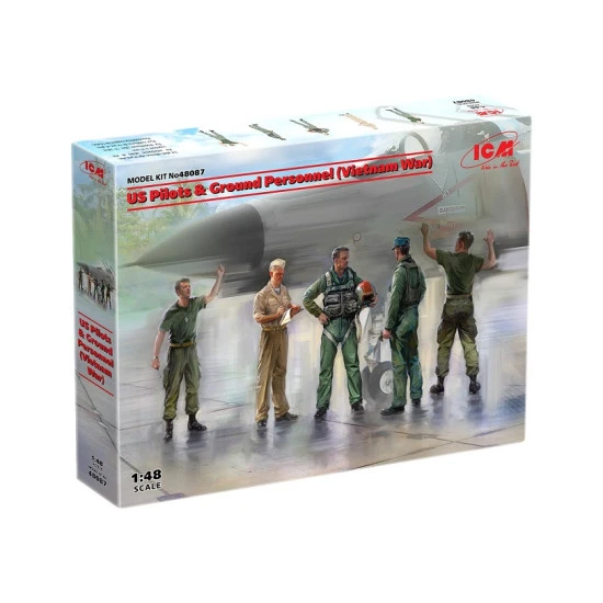 ICM 48087 - 1/48 US Pilots & Ground Personnel (Vietnam War) (5 figures) model