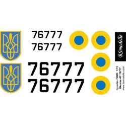 BSmodelle 720427 - 1/72 Ilyushin Il-76 Ukraine AF 76777 decal for aircraft model