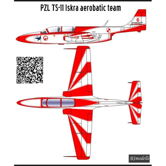 BSmodelle 720508 - 1/72 PZL TS-11 Iskra aerobatic team decal scale for aircraft