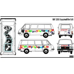 BSmodelle 43438 - 1/43 RAF 2203 Soyuzmultfilm decal scale for aircraft model kit