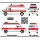 BSmodelle 43533 - 1/43 Volkswagen T4 Tartu Kiirabi decal for aircraft model kit