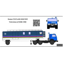 BSmodelle 430465_1 - 1/43 KAMAZ-5410 with OdAZ-828 Televizion decal for aircraft