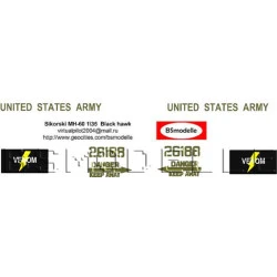 BSmodelle 32006 - 1/32 Sikorsky MH-60 US Army decal for aircraft model scale kit