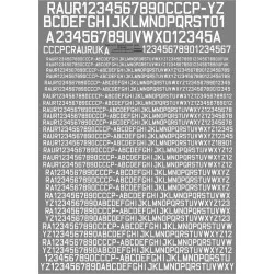 BSmodelle BSM 00011 White symbols multipurpose decal set all scales (Aero Fonts)