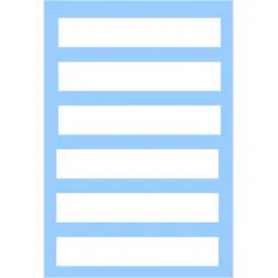 BSmodelle 123456000000 White rectangle multipurpose decal set 655X10mm