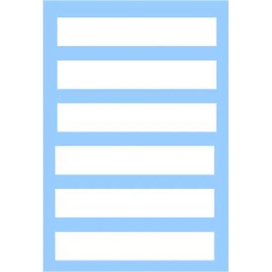 BSmodelle 123456000000 White rectangle multipurpose decal set 655X10mm