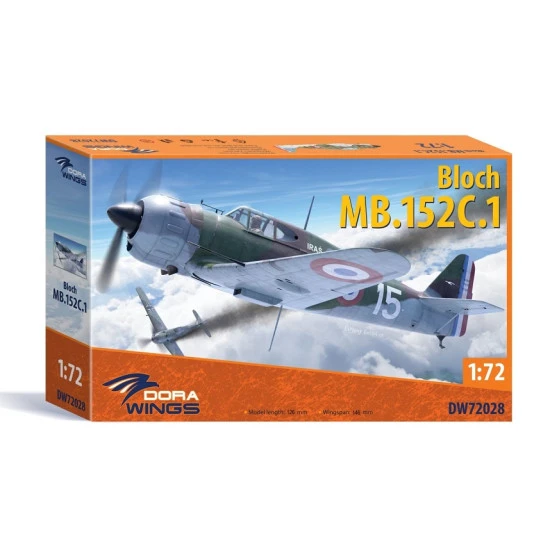 Dora Wings 72028 - 1/72 scale Bloch MB.152(late) model kit aircraft