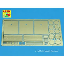 Side fuel tanks and smoke cannisters for T-34 & IS-2 WWII Photo-Etched set 1/35 Aber 35A046