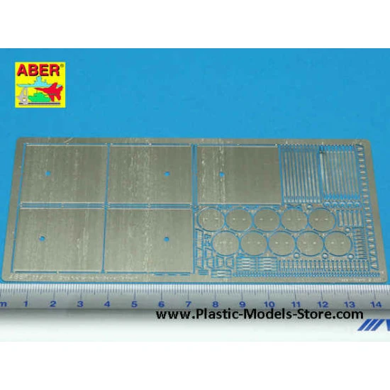 Side fuel tanks for Soviet Tanks KV type photo-etched set 1/35 Aber 35A112 Side fuel tanks for Soviet Tanks KV type photo-etched set 1/35 Aber 35A112