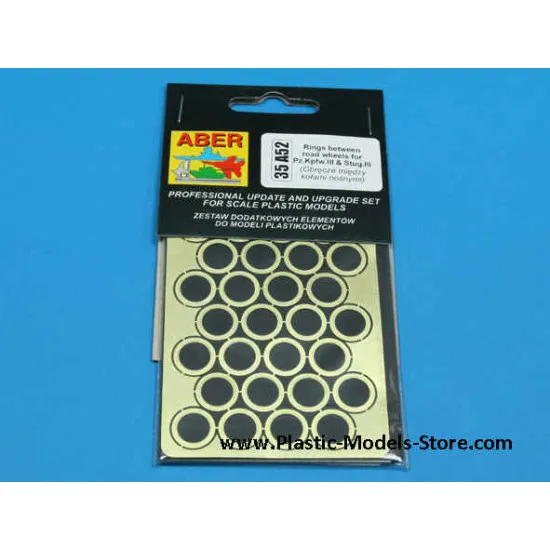 Rings between road wheels for Pz.III & Stug.III photo-etched set 1/35 Aber 35A052