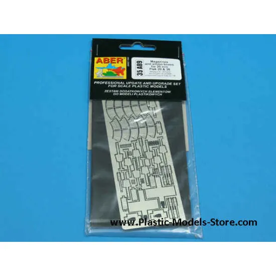 Magazines ammo boxes for German Flak 30 38 photo-etched set 1/35 Aber 35A089