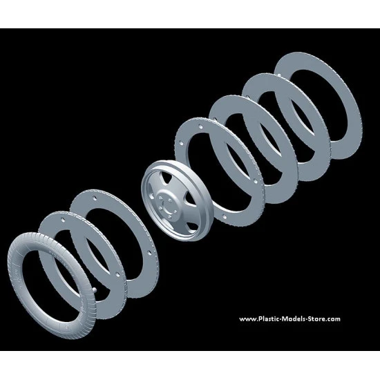 GAZ-AA FAMILY WHEELS SET 1/35 Miniart 35099