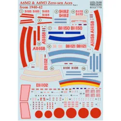 Print Scale 72-426 - 1/72 A6M Zero-Sen Aces Part 1 NEW decal for plastic model