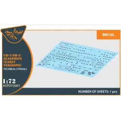 Us Stock Clear Prop Cpd72001 - 1/72 Uh-2/Sh-2 Seasprite Early Version Decal For Model