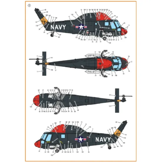Us Stock Clear Prop Cpd72001 - 1/72 Uh-2/Sh-2 Seasprite Early Version Decal For Model